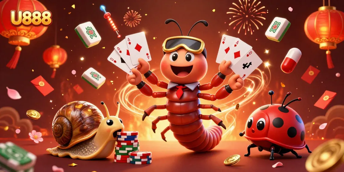 U888 enhances your gaming experience with a lively 3D casino scene featuring unique characters.