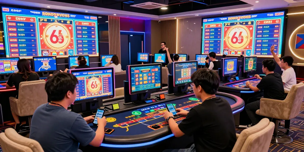 Players engaging in exciting games at xoso 66, showcasing vibrant atmosphere.