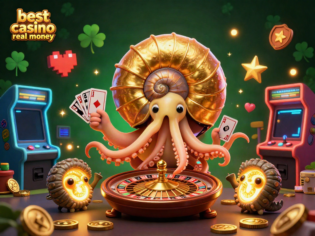 Experience the excitement of the best online casino real money with vibrant characters and glowing gaming elements.