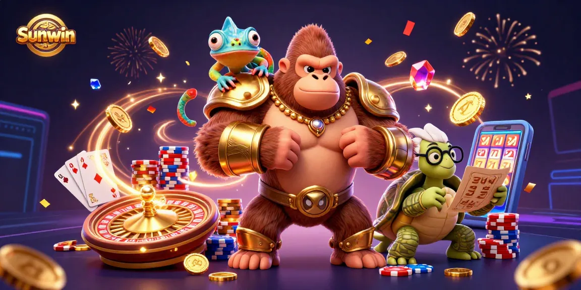 Sunwin players enjoy thrilling gaming with vibrant characters and exciting casino elements.
