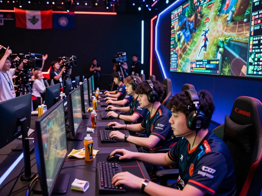 KJC onl esports tournament showcasing intense gaming action and vibrant arena atmosphere