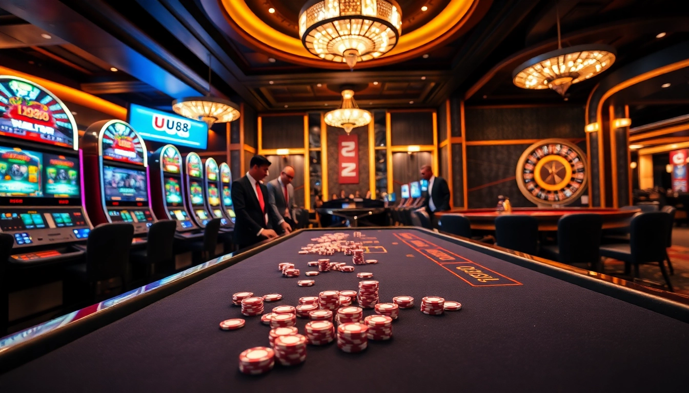 Experience thrilling games at UU88 com with vibrant casino tables and dynamic dealers.