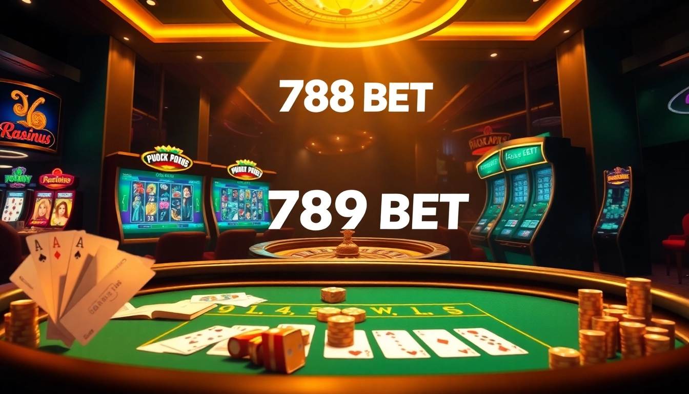 Play vibrant games at 789 BET with luxurious casino tables and exciting online interfaces.