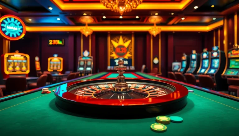 Experience the thrill of winning at 123b.ing with casino tables and slot machines.