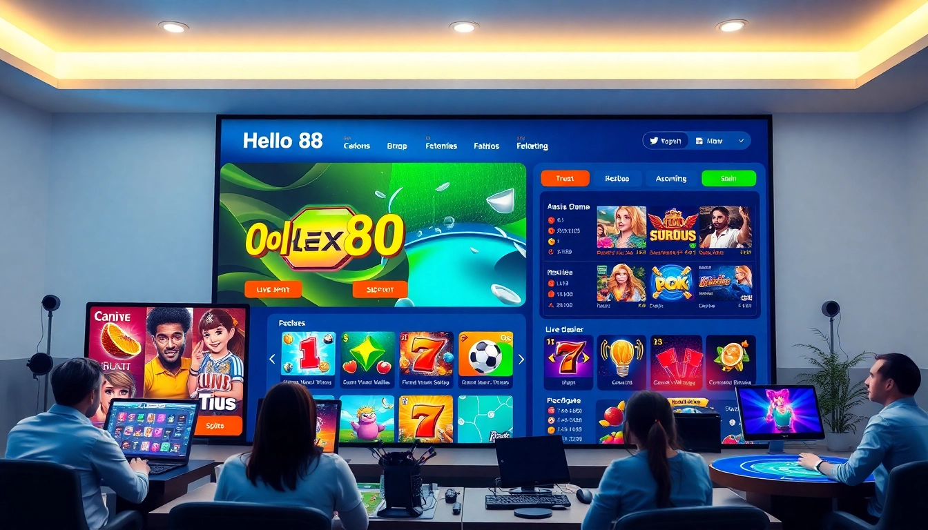 Hello88win.live immersive online gaming platform showcasing vibrant game slots and sports betting features.
