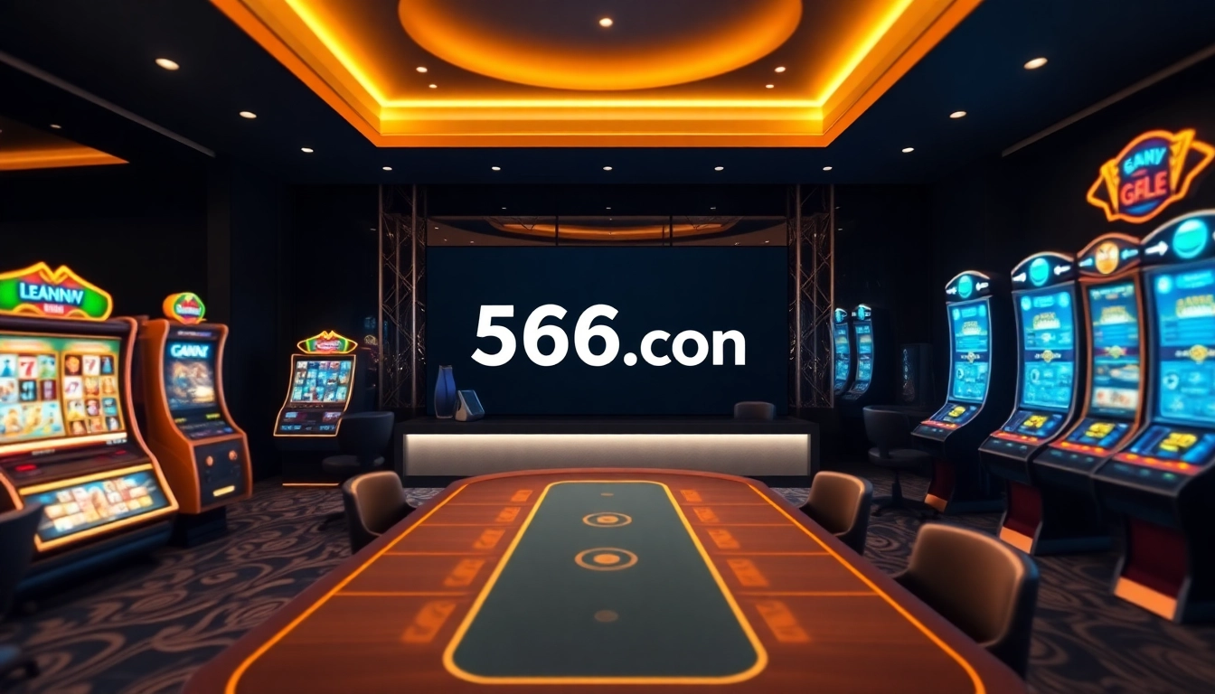 Experience the vibrant online gaming world at 566.con, showcasing modern casino features.