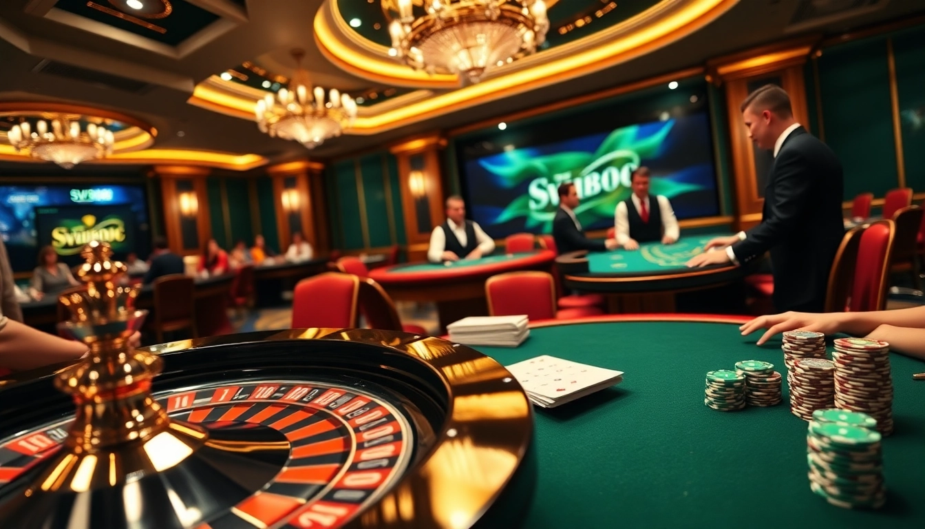 Experience thrilling gameplay at SV88 with professional dealers and exciting casino tables.