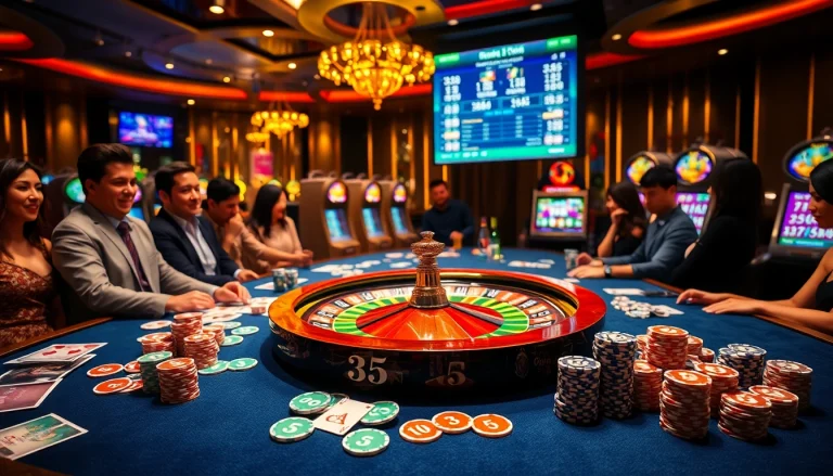 Engaging action at a luxury casino table showcasing kèo nhà cái 5 odds, excitement, and elegance.