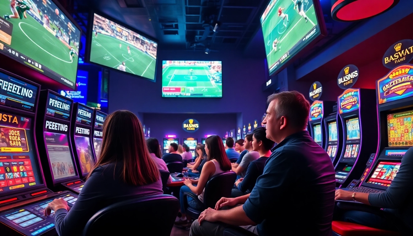 Dynamic gaming experience at bk860s.com featuring players enjoying sports betting and casino games in a secure environment.