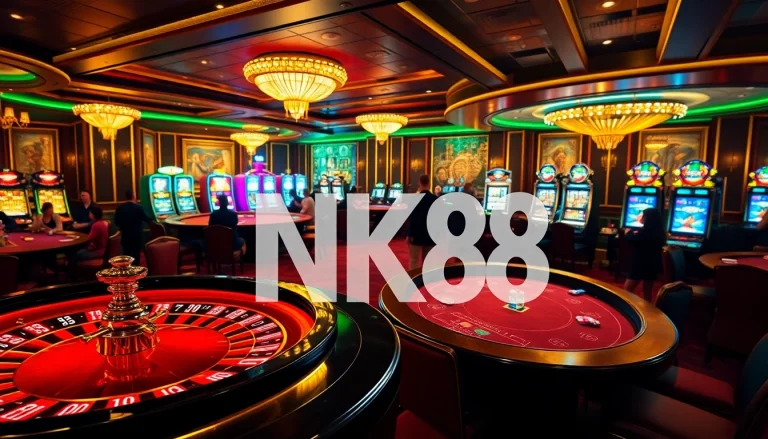 Winning strategies at NK88 casino with players enjoying poker and roulette.