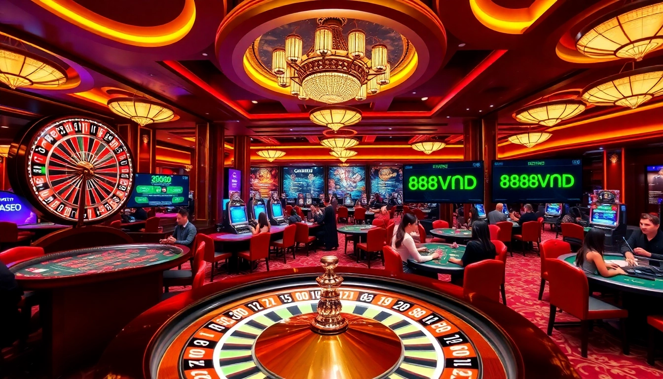 Engage with exciting games at https://888vnd.space/ in a vibrant casino atmosphere.