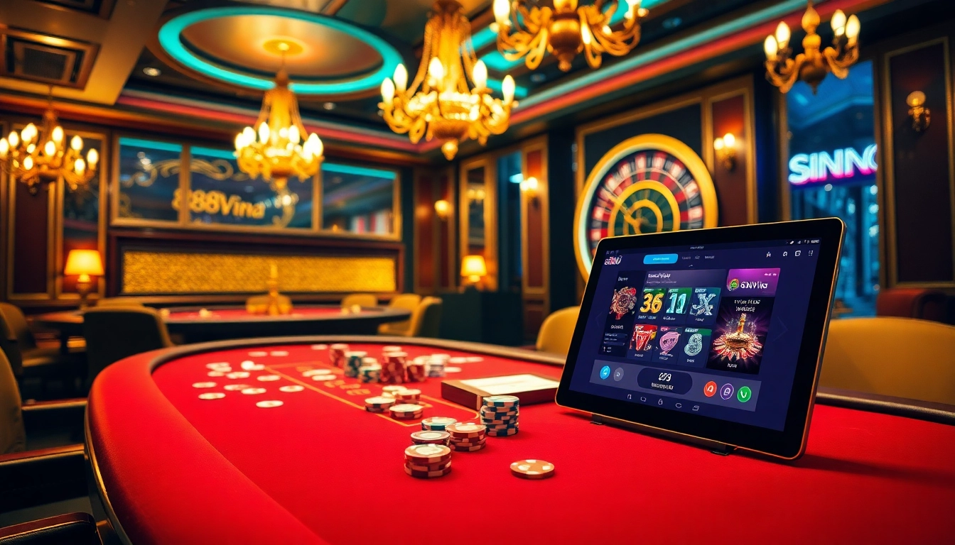 Experience thrilling gameplay at https://888vina.com/ with lively poker tables and vibrant gaming elements.